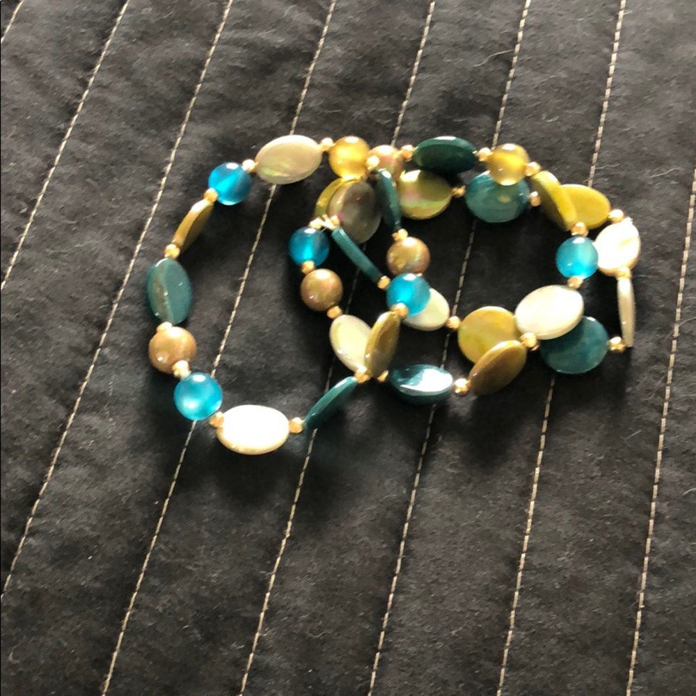 Set of three bracelets never used